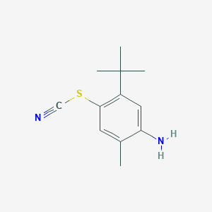 molecular formula C12H16N2S B8427237 5-tert-Butyl-2-methyl-4-thiocyanato-phenylamine 