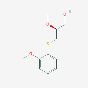 molecular formula C11H16O3S B8427243 2-(S)-Methoxy-3-(2-methoxyphenylthio)-propan-1-ol 