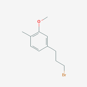 molecular formula C11H15BrO B8427289 4-(3-Bromopropyl)-2-methoxy-1-methylbenzene 