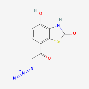 molecular formula C9H6N4O3S B8427401 7-(2-Azido-acetyl)-4-hydroxy-3H-benzothiazol-2-one 