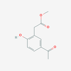 molecular formula C11H12O4 B8427438 (5-Acetyl-2-hydroxy-phenyl)-acetic acid methyl ester 