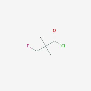 molecular formula C5H8ClFO B8427442 3-Fluoro-2,2-dimethylpropanoyl chloride 