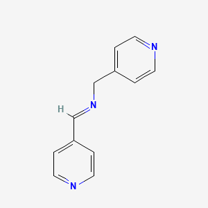 molecular formula C12H11N3 B8427459 N-(4-Pyridylmethylene)-4-pyridinemethaneamine 