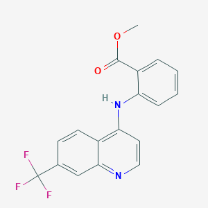 molecular formula C18H13F3N2O2 B8427510 Methyl 2-(7-trifluoromethyl-4-quinolyl)aminobenzoate 
