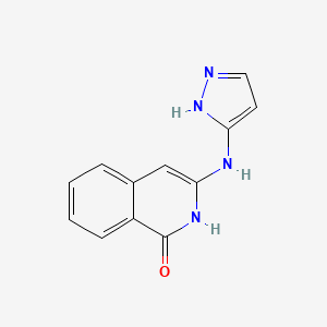 molecular formula C12H10N4O B8427520 3-(1H-pyrazol-3-ylamino)-2H-isoquinolin-1-one 