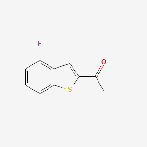 molecular formula C11H9FOS B8427557 1-(4-Fluorobenzo[b]thiophen-2-yl)propan-1-one 
