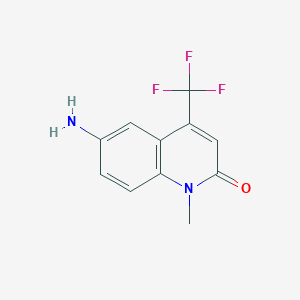 molecular formula C11H9F3N2O B8427567 6-amino-1-methyl-4-trifluoromethyl-1H-quinolin-2-one 
