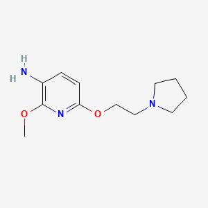molecular formula C12H19N3O2 B8427618 2-Methoxy-6-(2-pyrrolidin-1-yl-ethoxy)-pyridin-3-ylamine 