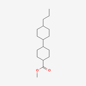 molecular formula C17H30O2 B8427662 [1,1'-Bicyclohexyl]-4-carboxylic acid, 4'-propyl-, methyl ester 