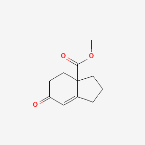 molecular formula C11H14O3 B8427711 methyl 6-oxo-1,2,3,4,5,6-hexahydro-3aH-indene-3a-carboxylate 