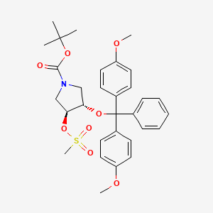 (3R,4S)-tert-Butyl 3-(bis(4-methoxyphenyl)(phenyl)methoxy)-4-((methylsulfonyl)oxy)pyrrolidine-1-carboxylate