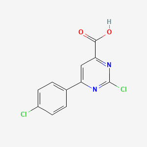 molecular formula C11H6Cl2N2O2 B8427805 2-Chloro-6-(4-chloro-phenyl)-pyrimidine-4-carboxylic acid 