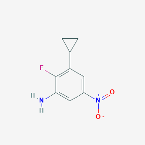 molecular formula C9H9FN2O2 B8427809 3-Cyclopropyl-2-fluoro-5-nitroaniline 