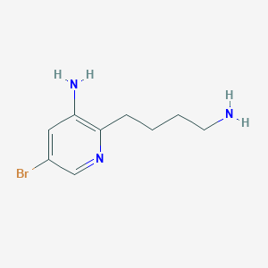 molecular formula C9H14BrN3 B8427834 3-Amino-5-bromo-(4-aminobutyl)pyridine 