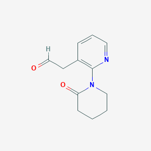 molecular formula C12H14N2O2 B8427836 [2-(2-Oxopiperidin-1-yl)pyridin-3-yl]acetaldehyde 