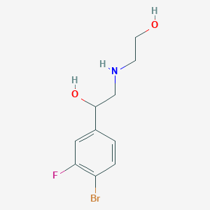 molecular formula C10H13BrFNO2 B8427854 (RS)-1-(4-bromo-3-fluoro-phenyl)-2-(2-hydroxy-ethylamino)-ethanol 