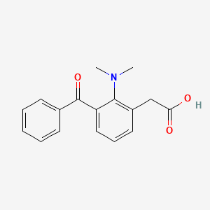 molecular formula C17H17NO3 B8427859 2-Dimethylamino-3-benzoylphenylacetic Acid 