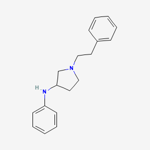 molecular formula C18H22N2 B8427898 1-Phenethyl-3-anilinopyrrolidine 