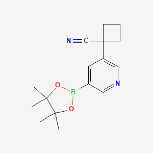 1-[5-(4,4,5,5-Tetramethyl-[1,3,2]dioxaborolan-2-yl)-pyridin-3-yl]-cyclobutanecarbonitrile