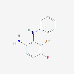 molecular formula C12H10BrFN2 B8427951 3-Bromo-4-fluoro-N2-phenylbenzene-1,2-diamine 