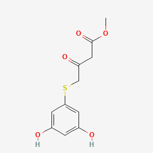 Methyl 4-((3,5-dihydroxyphenyl)sulfanyl)-3-oxobutanoate