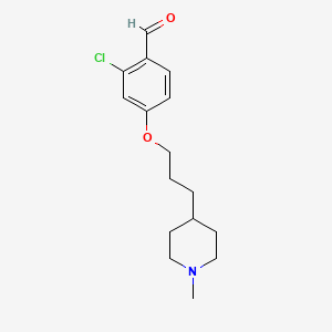 molecular formula C16H22ClNO2 B8428057 2-Chloro-4-[3-(1-methyl-piperidin-4-yl)-propoxy]-benzaldehyde 