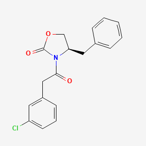 molecular formula C18H16ClNO3 B8428068 (R)-4-benzyl-3-(2-(3-chlorophenyl)acetyl)oxazolidin-2-one 