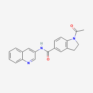 1-Acetyl-2,3-dihydro-1H-indole-5-carboxylic acid quinolin-3-ylamide
