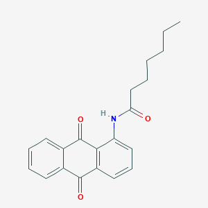 molecular formula C21H21NO3 B8428131 1-(Heptanoylamino)anthraquinone 