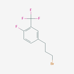 molecular formula C10H9BrF4 B8428139 1-(3-Bromopropyl)-4-fluoro-3-trifluoromethylbenzene 