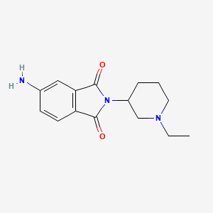 molecular formula C15H19N3O2 B8428238 3-(4-Aminophthalimido)-1-ethylpiperidine 