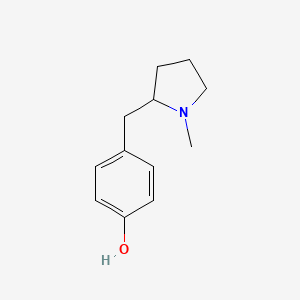 molecular formula C12H17NO B8428255 2-(4-Hydroxybenzyl)-1-methylpyrrolidine 