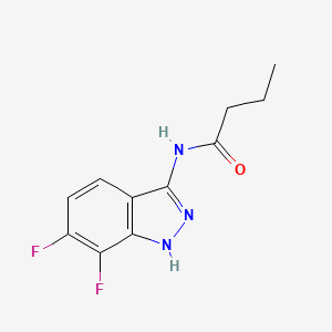molecular formula C11H11F2N3O B8428264 N-(6,7-difluoro-1H-indazol-3-yl)butanamide CAS No. 706805-38-1