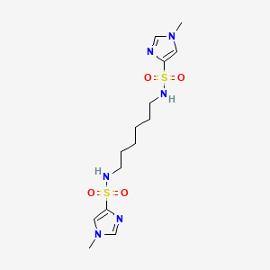 molecular formula C14H24N6O4S2 B8428312 1,6-Bis(1-methyl-4-imidazolesulfonamido)hexane 
