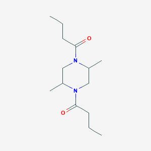 molecular formula C14H26N2O2 B8428336 1,4-Dibutryl-2,5-dimethylpiperazine 