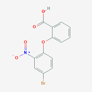 molecular formula C13H8BrNO5 B8428346 2-(2-Nitro-4-bromophenoxy)benzoic acid 