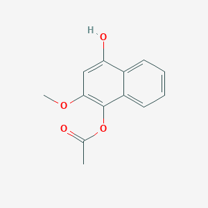 molecular formula C13H12O4 B8428371 1-Acetyloxy-2-methoxy-4-hydroxynaphthalene 
