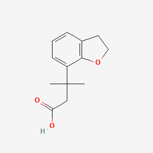 molecular formula C13H16O3 B8428384 3-(2,3-Dihydrobenzofur-7-yl)-3-methylbutanoic acid 