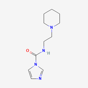 molecular formula C11H18N4O B8428421 N-[2-(1-Piperidinyl)ethyl]-1H-imidazole-1-carboxamide 