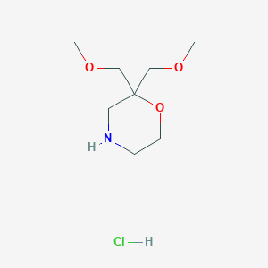 molecular formula C8H18ClNO3 B8428437 2,2-Bis(methoxymethyl)morpholine hydrochloride CAS No. 276862-80-7