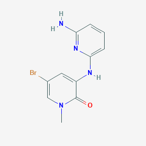 molecular formula C11H11BrN4O B8428492 3-(6-Amino-pyridin-2-ylamino)-5-bromo-1-methyl-1H-pyridin-2-one 