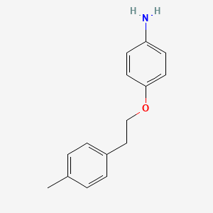 molecular formula C15H17NO B8428495 p-[2-(p-Tolyl)ethoxy]aniline 