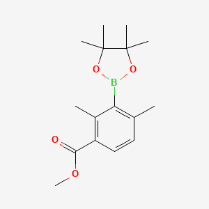 molecular formula C16H23BO4 B8428501 Methyl 2,4-dimethyl-3-(4,4,5,5-tetramethyl-1,3,2-dioxaborolan-2-yl)benzoate 
