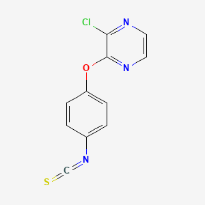 molecular formula C11H6ClN3OS B8428513 2-Chloro-3-(4-isothiocyanatophenoxy)pyrazine 