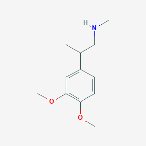 molecular formula C12H19NO2 B8428536 2-(3,4-dimethoxyphenyl)-N-methylpropanamine 
