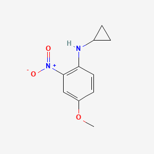 molecular formula C10H12N2O3 B8428558 Cyclopropyl-(4-methoxy-2-nitro-phenyl)-amine 