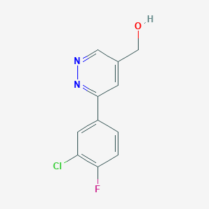 molecular formula C11H8ClFN2O B8428575 [6-(3-Chloro-4-fluoro-phenyl)-pyridazin-4-yl]-methanol 