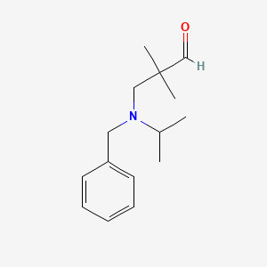 molecular formula C15H23NO B8428648 2,2-Dimethyl-3-(N-benzylisopropylamino)propanal 