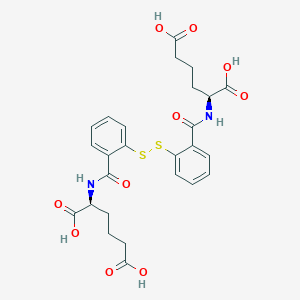 molecular formula C26H28N2O10S2 B8428655 (2S)-2-[[2-[[2-[[(1S)-1-carboxy-5-hydroxy-5-oxo-pentyl]carbamoyl]phenyl]disulfanyl]benzoyl]amino]hexanedioic acid 