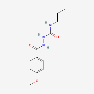 molecular formula C12H17N3O3 B8428657 1-(4-Methoxybenzoyl)-2-(N-propylcarbamyl)hydrazine 